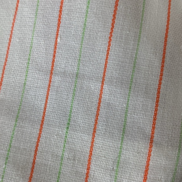 80s Aquascutum NWT Deadstlock linen cotton Pencil Skirt Lime Green Pinstripe - Picture 11 of 11